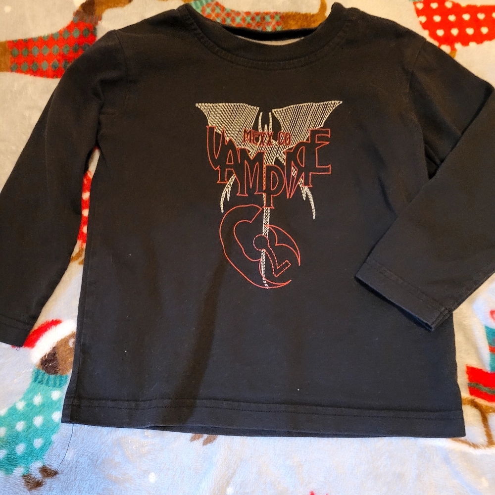 Black Vampire Kids Long Sleeve Shirt